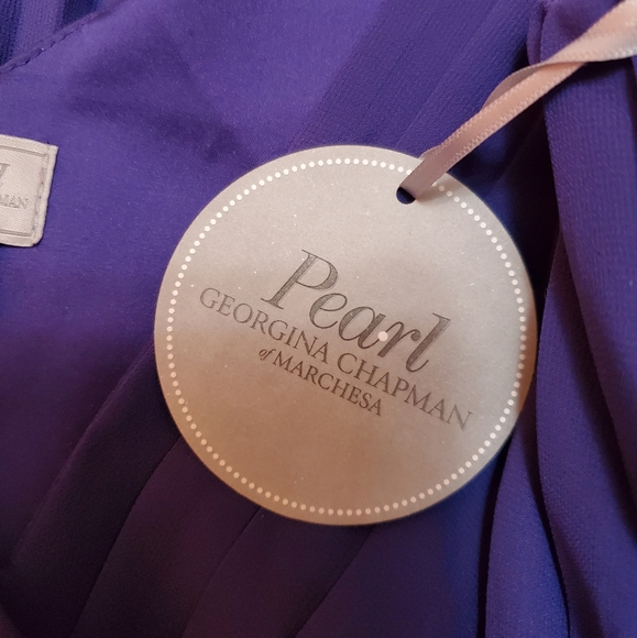 New Pearl Georgina Chapman of Marchesa Purple Dress Size 8 - Picture 11 of 11
